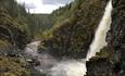 Waterfall in a gorge at Venabygsfjellet | Venabu Fjellhotell