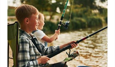 Children fishing