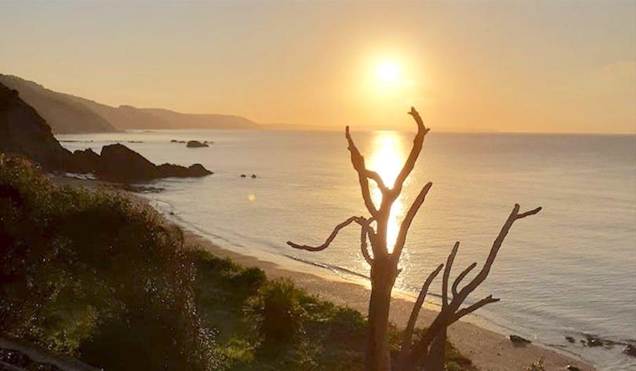 Plaidy Beach at sunset