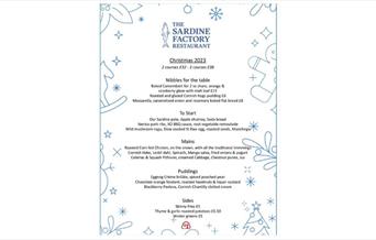 Copy of the Sardine Factory's Christmas menu