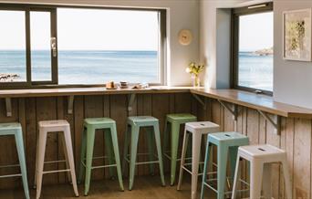 Talland Bay Beach Café - view from seating