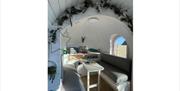 dining area glamping pod