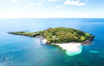 arial view of Looe Island supplied by Dan