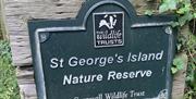 Looe Island sign