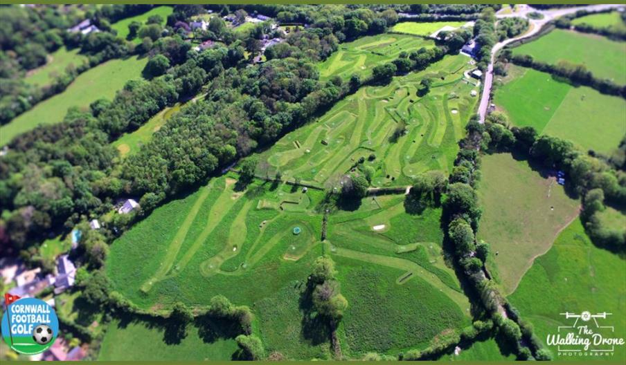 Cornwall FootballGolf Park - drone view