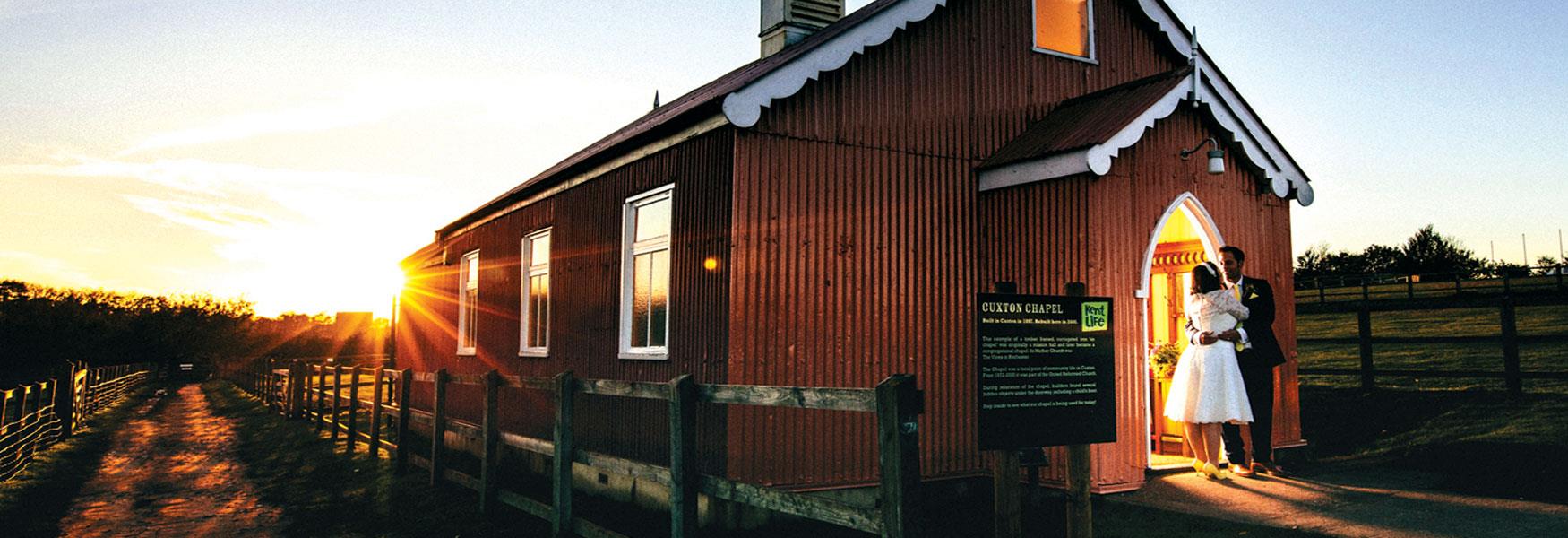 The Old Chapel at Kent Life in the Dusk