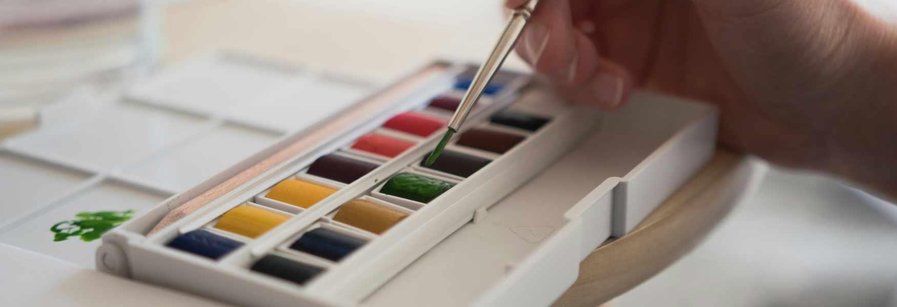 watercolour paint palette