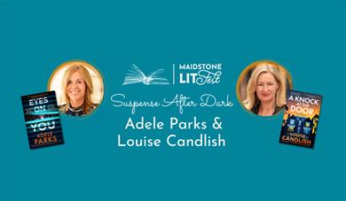 Photo of the authors and the litFest logo