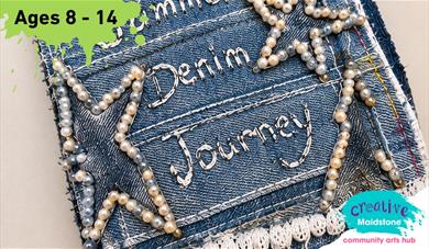 Upcycled denim book