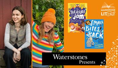 Picture of Hannah Moffatt and Chrissie Sains with their books as a graphic for Maidstone LitFest