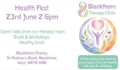 Poster showing information on Health Fest on 23rd h June 2026