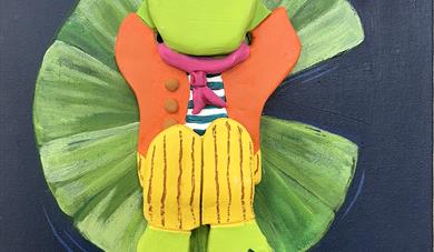 art work of a frog