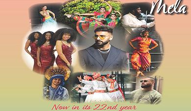 Mela Poster with performers
