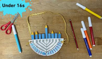 paper menorah decoration