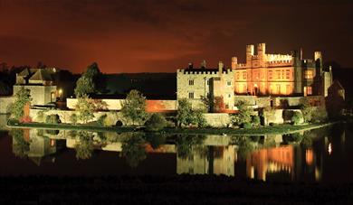 Leeds Castle at Night. Completing the fairytale