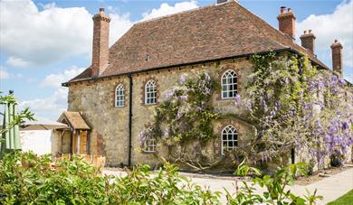 Outside of Battle Hall at Leeds Castle Holiday Cottages