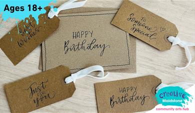 Handwritten labels using calligraphy