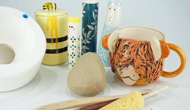 Various pottery shapes and tools