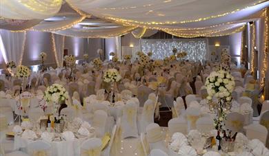 Heart of Kent Suite at the Great Danes Hotel set up for a wedding