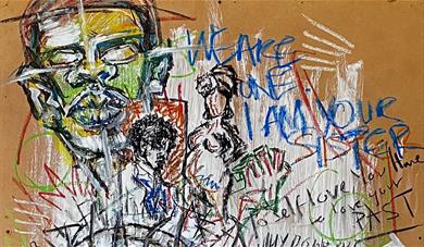 Contemporary Street art portrait
