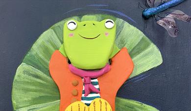 art work of a frog