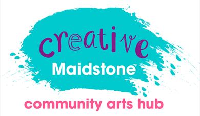 Creative Maidstone Logo. A paint splash in teal blue