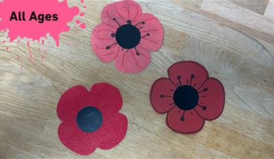 All ages on paint splat and 3 paper poppies