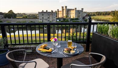 View of Leeds Castle from the restaurant