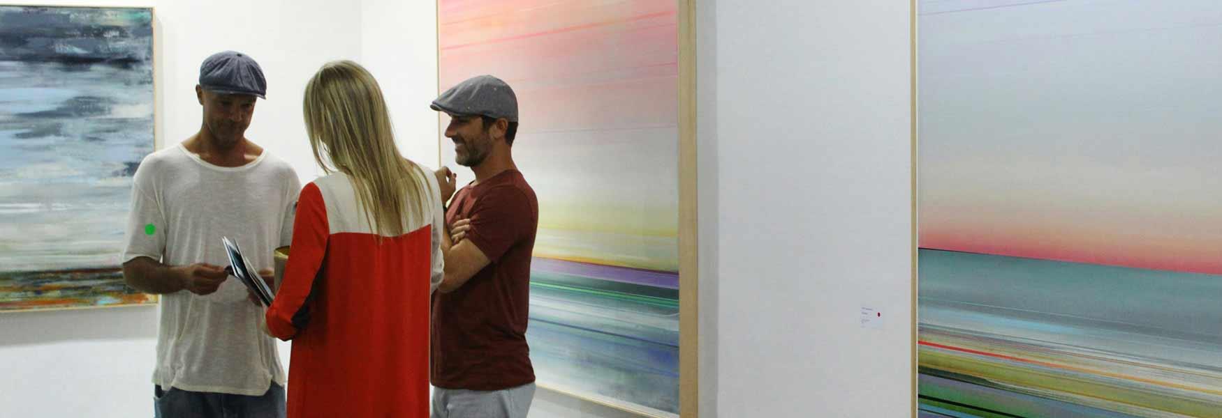 people at an art exhibition