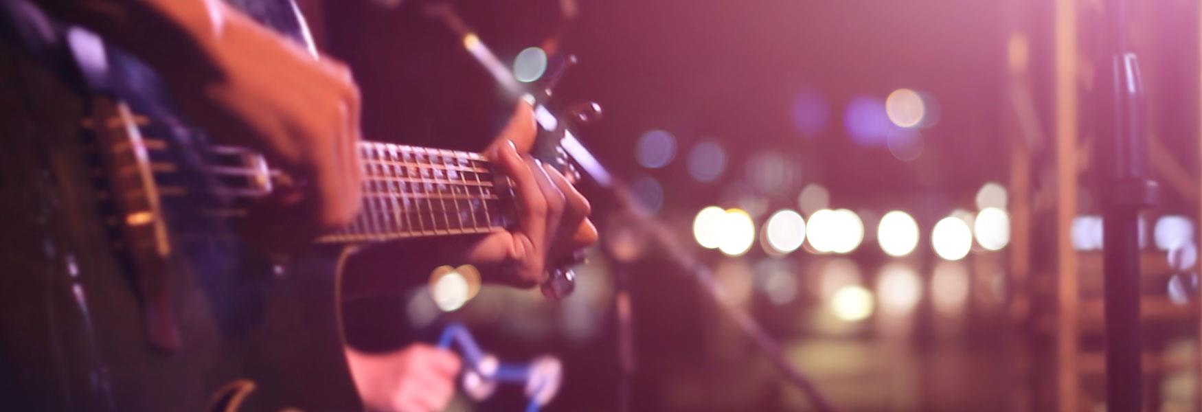 Guitarist on stage