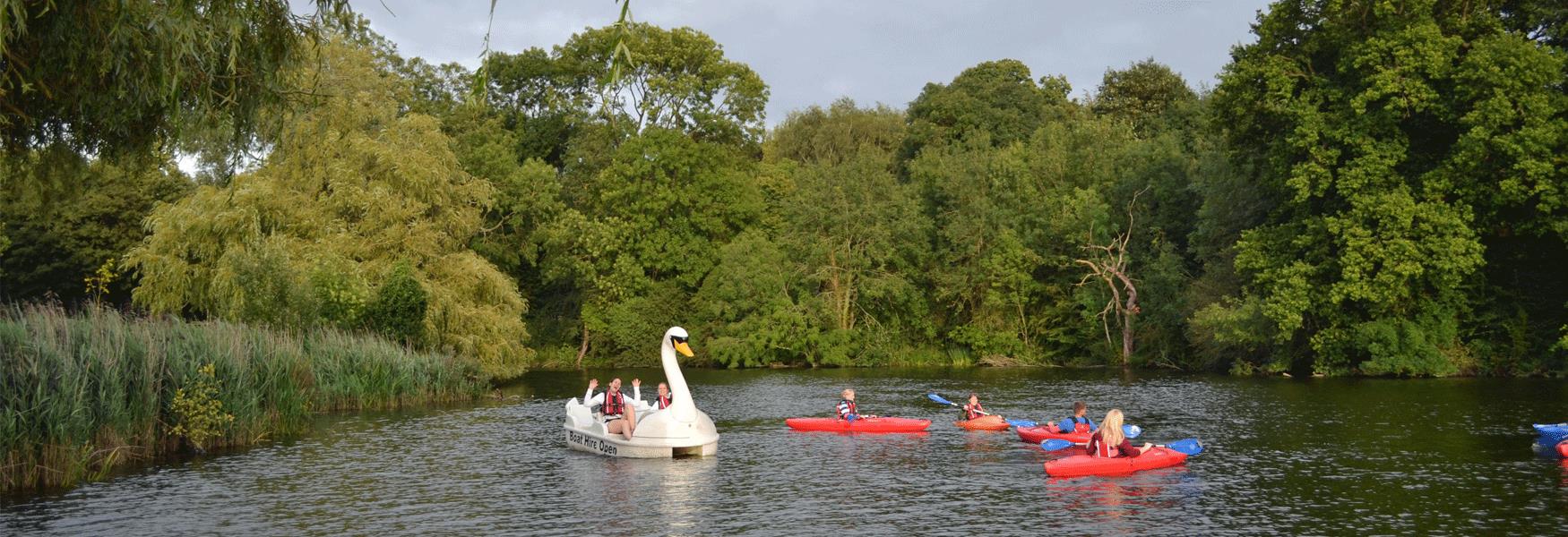 Kayaks and Pedalos at Mote Park Watersports Centre