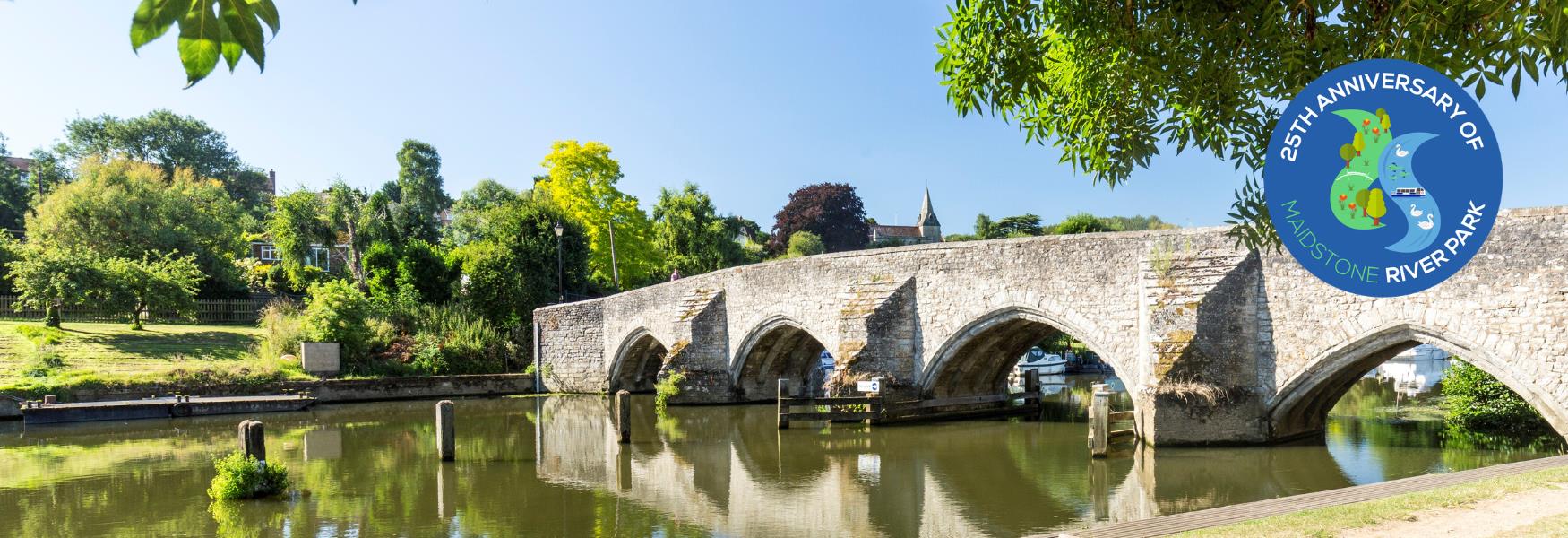 East Farleigh Bridge from the Maidstone River Park path