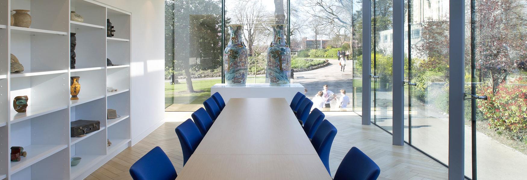 Maidstone Museum Glass Room with Chinese Vases overlooking the Park