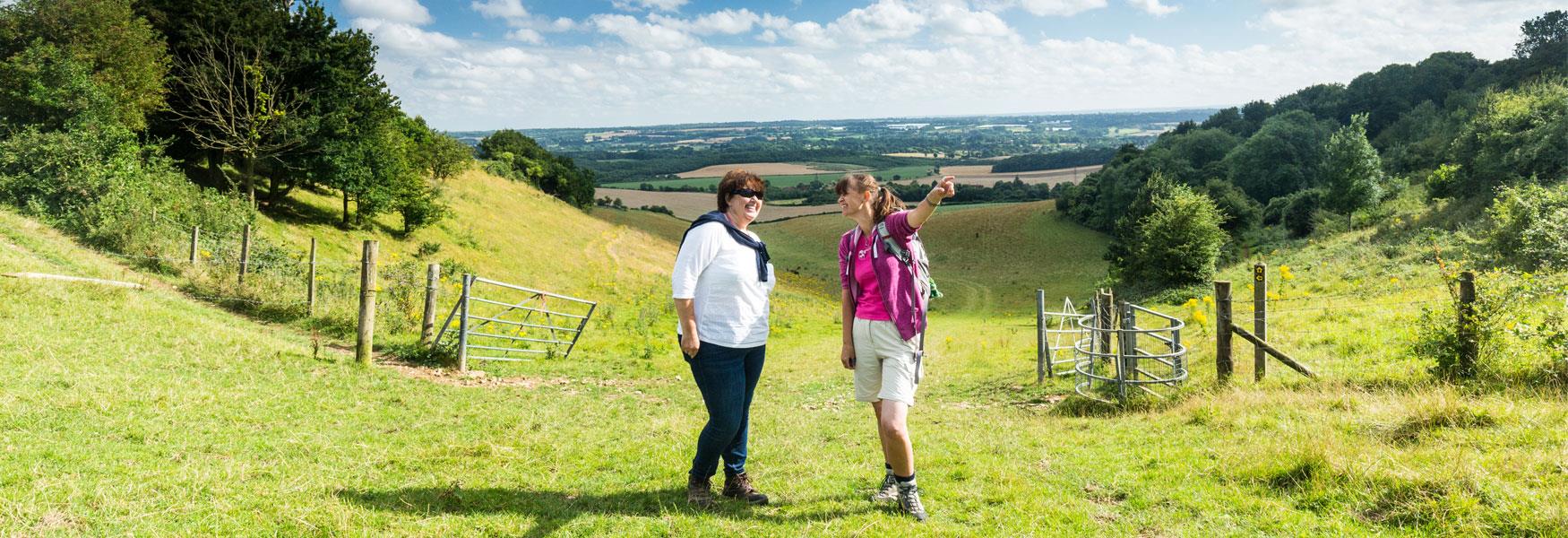 North Downs looking towards Leeds Castle