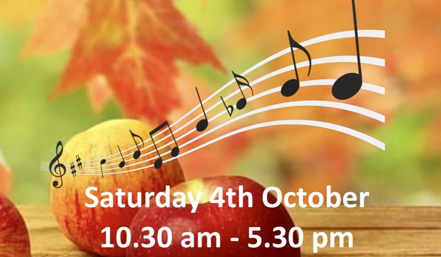 Join us on Saturday 4 October for a free all-day (10.30 to 5.30) Harvest Celebration of Music and Flowers in the church, starting with the Bell Ringer