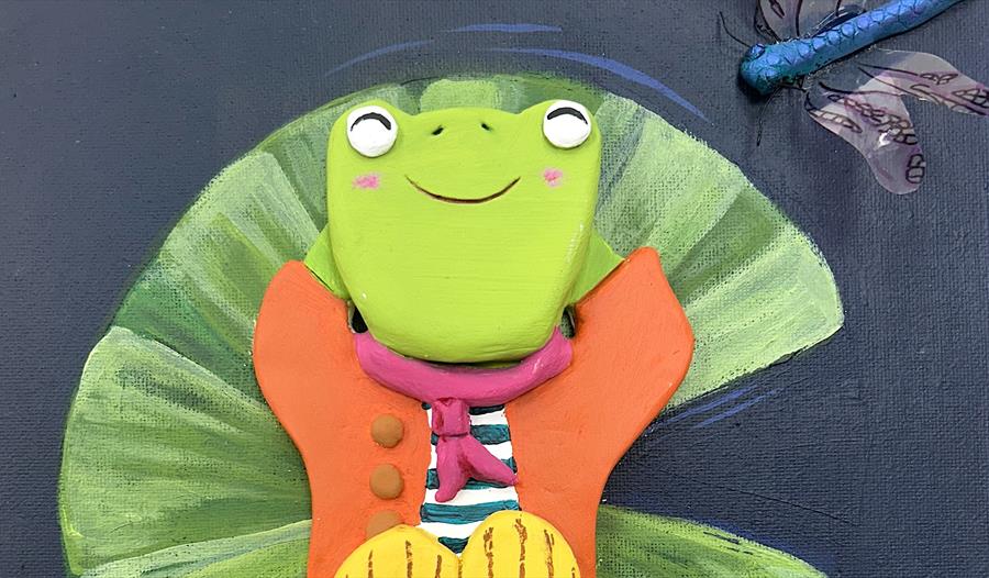 art work of a frog
