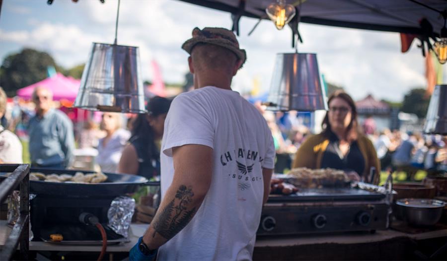 Food festival stall at Mote Park