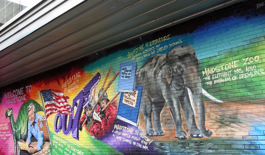Bus Station in Maidstone Mural