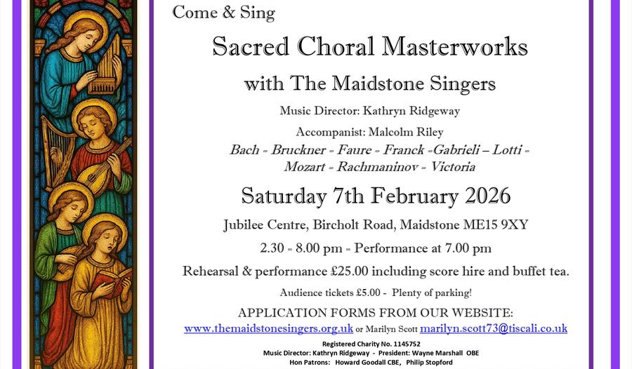 Sacred Choral Masterworks - come and sing