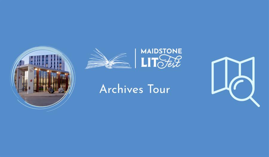 Archives Tour poster with Maidstone LitFest branding.