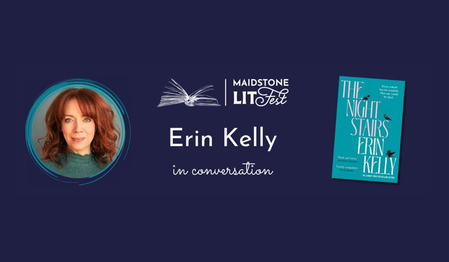 Photo of the author and the litFest logo