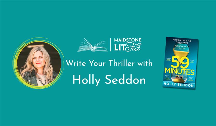photo of author with LitFest logo