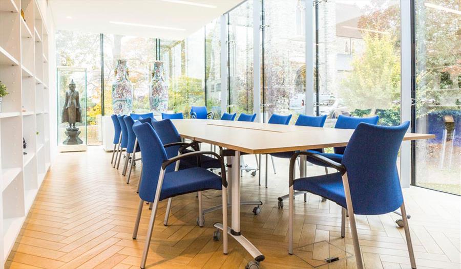 A meeting in the glass room at Maidstone Museum