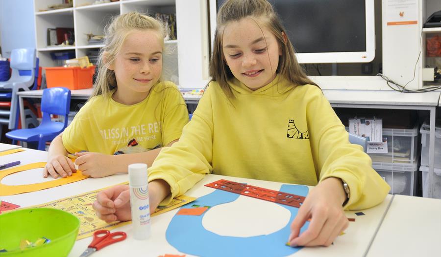 Children Making Crafts