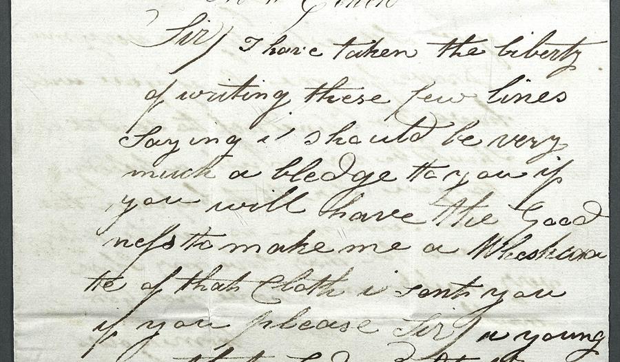 Stephen Wiles (aged 19) requests a new waistcoat from the parish overseer of New Romney, 1821 (Kent Archives reference P309/18/15