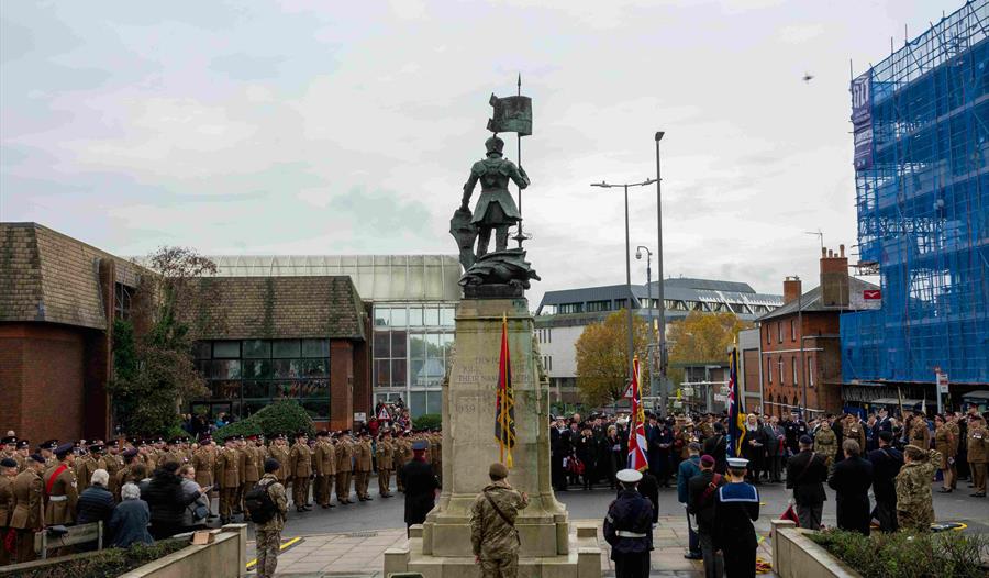 Remembrance Service at the war memorial