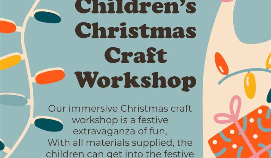 Christmas Kids Workshop details with fairy lights