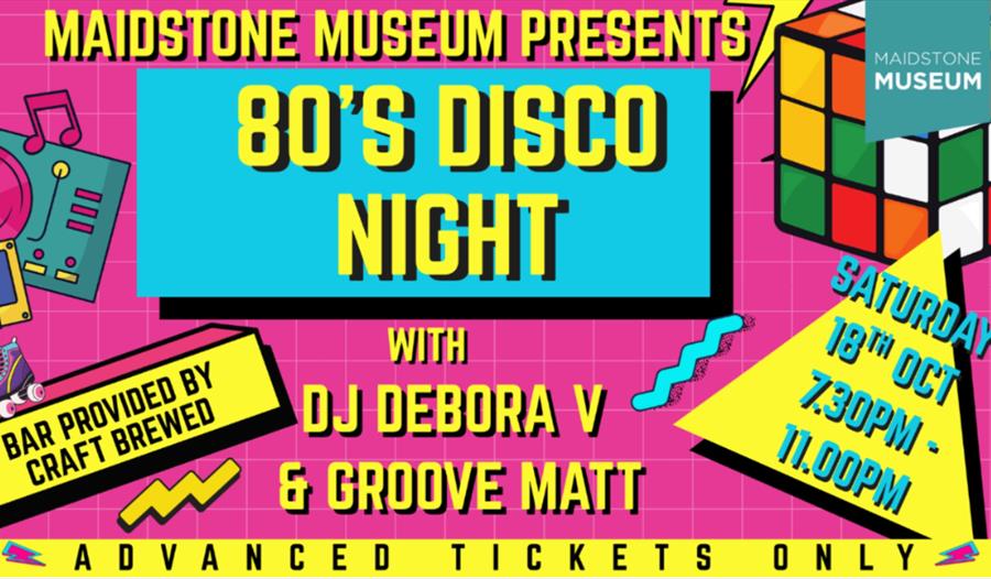 80s disco night poster