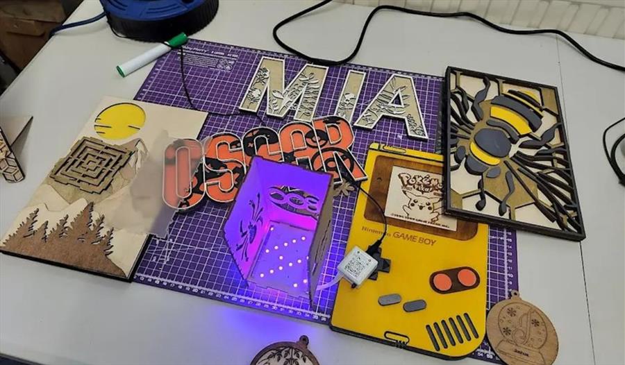 Selection of objects made using a laser cutter