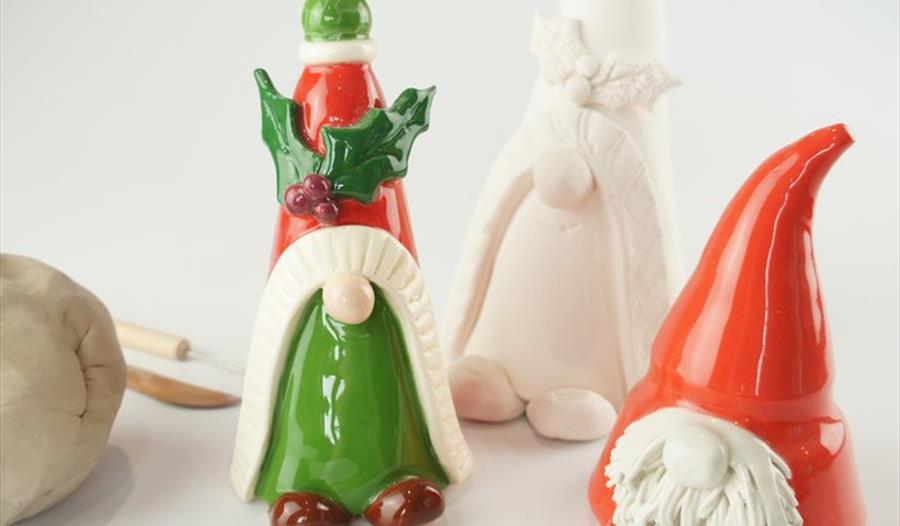 Clay Christmas Gnomes.
